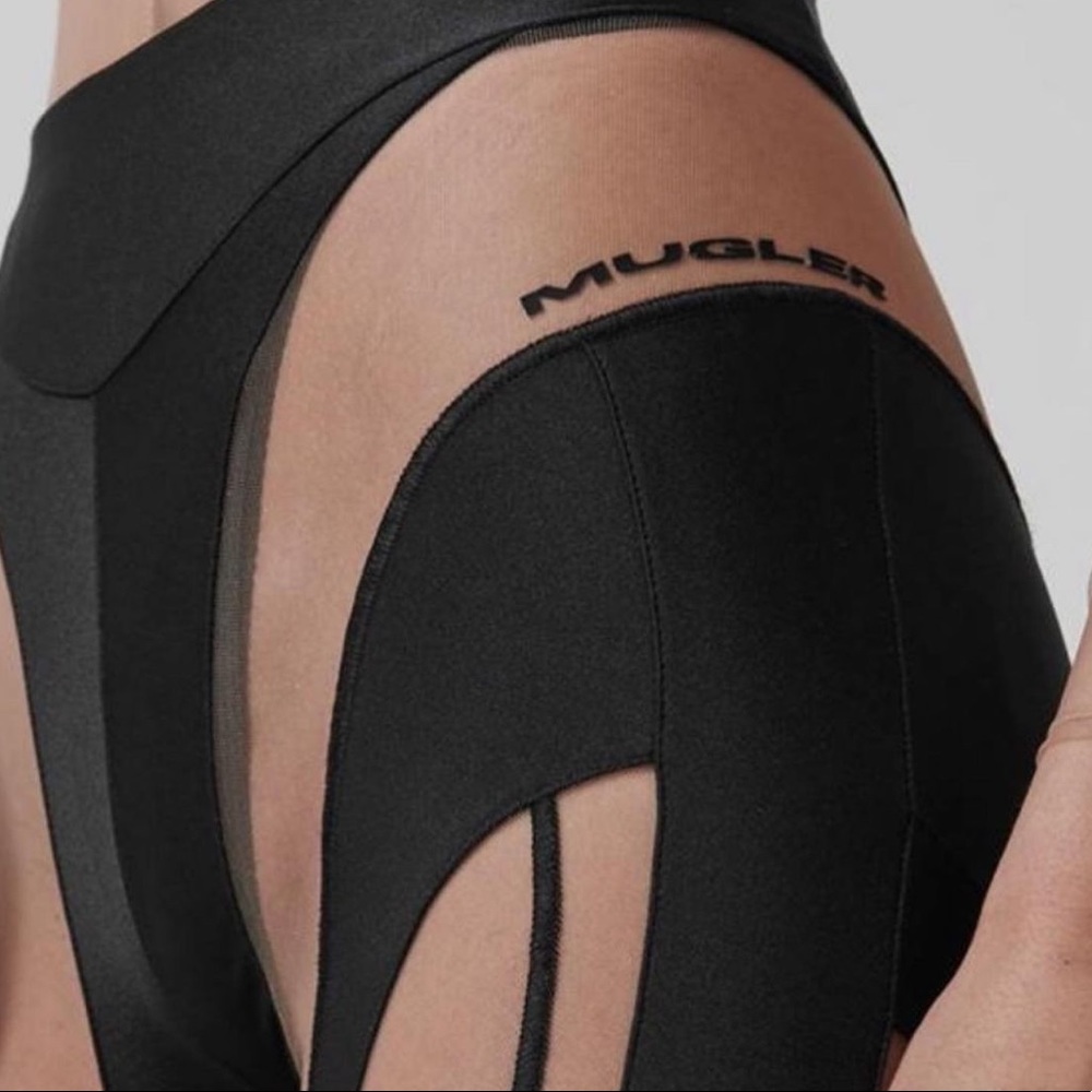 Mugler Spiral Sheer Leggings